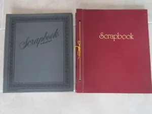 Lot of 2 Vintage Scrapbooks Blank Pages Memories or Wedding Guest Book 14"x12" - Picture 1 of 7