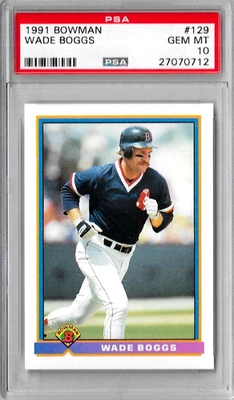 Bowman Wade Boggs 1991 PSA 10 Foto 1 de 2