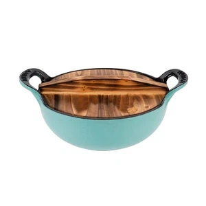 2 QT Black Enameled Cast Iron Dutch Oven,Iron Biryani Pot,Le Creuset,Instant ... - Bild 1 von 6
