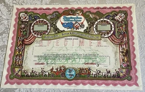 Ringling Bros. Barnum & Bailey Specimen Stock Certificate for Common Stock - Picture 1 of 7