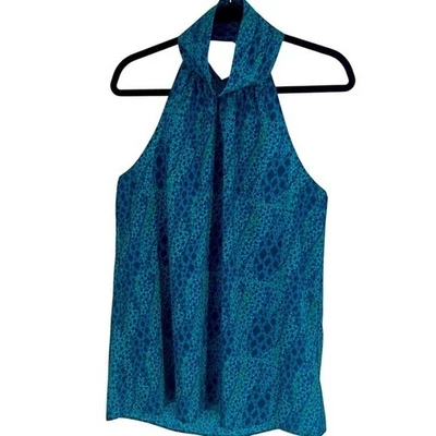 Tucker for Target Strapless Top Halter Neck Shirt Blouse Blue Green Womens XL - Изображение 1 из 4