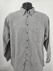 VTG Woolrich USA Made Flannel Shirt Adult Medium Gray Outdoor Thermal Men - Picture 1 of 18