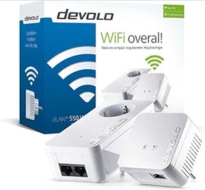 Devolo 9636 dLAN 550 WiFi Starter-Set Ethernet/LAN WLAN, Weiß, 2 Stück - Photo 1/6