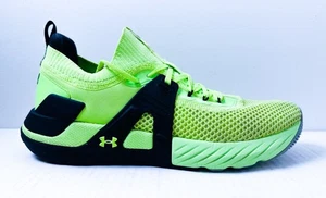 Under Armour Mens Project Rock 4 Training Shoes Green Black Neon Size 13 Sneaker - Picture 1 of 7