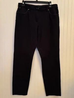 Pantalones para mujer Chico's So adelgazantes negros de pierna recta talla 1 Foto 1 de 4