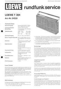 Loewe Original Service Manual für T 304 Art.-Nr. 54210 - Picture 1 of 1