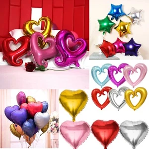 Heart Shape Foil Balloons 18" Helium Birthday wedding Party decoration BALLOONS - Picture 1 of 38