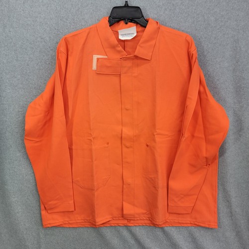 VETEMENTS Giacca ignifuga uomo 2XL abbigliamento da lavoro arancione brandito manica lunga made in USA