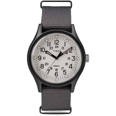 Timex Reloj Hombre MK1 Cuarzo Negro Caja Aluminio Esfera Gris Correa Nylon TW2T10500 Foto 1 de 3