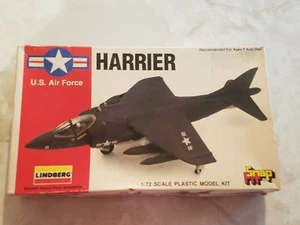 Harrier Jet USAF 1/72 Scale Plastic Model Kit Vintage Lindberg #70952 NIB - Picture 1 of 9