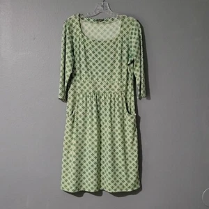 Vestido verde manga cuadrada geométrica j mclaughlin talla M - Imagen 1 de 5