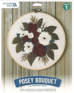 Leisure Arts Posey Bouquet 11 pc Embroidery Project - NEW - Picture 1 of 2