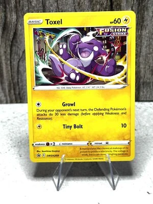 Toxel SWSH209 SWSH: Sword & Shield Black Star Fusion Strike Promo Card CosmoHolo - Image 1 of 4