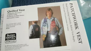 quilt pattern patchwork vest --PATTERN ONLY - Picture 1 of 1