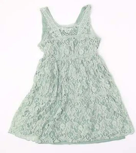 New Look Womens Green Cotton Blend Skater Dress Size 8 - Picture 1 of 12