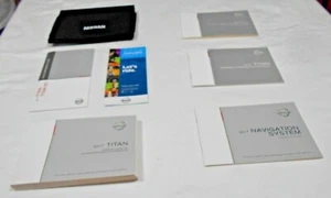 2017 NISSAN TITAN OWNER MANUAL 6/PC w/NAVIGATION SET & NISSAN DENIM FACTORY CASE - Picture 1 of 10