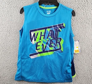 Max & Olivia Screen Print Muscle Top & Shorts Pajama Set Boys M 8/10 Turquoise - Picture 1 of 13