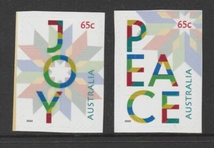 AUSTRALIA 2022 - NAVIDAD EMBELLECIDA Conjunto de 65c P&S PAZ Y ALEGRÍA Estampillas MNH - Imagen 1 de 1