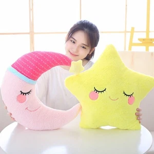 Gift Star Moon Cloud Shape Back Cushion Soft Stuffed Doll Plush Toy Throw Pillow