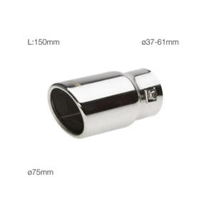 Simoni Racing Stainless Steel Oval and Inclined Exhaust Terminal TRX/02 - Picture 1 of 3