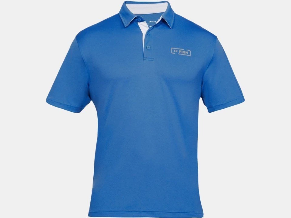 Under Armour Men's Dockside Tech Polo Shirt Mediterranean Blue 1321578-437