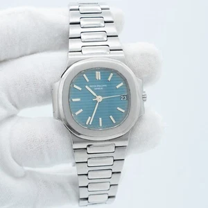 Patek Philippe 3800 Nautilus Stainless Steel Blue Dial Watch 3800A/001 - Picture 1 of 7
