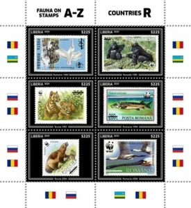 Liberia - Sello de fauna WWF 2020 en sello - Hoja de 6 sellos - LIB200308a - Imagen 1 de 1