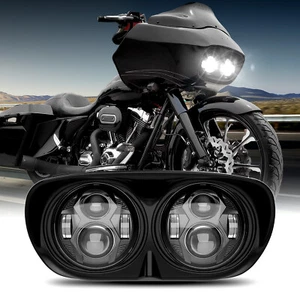 5.75" 5-3/4'' Projector Dual LED Headlight Hi/Low Beam For Road Glide 2004-2013  - Picture 1 of 11