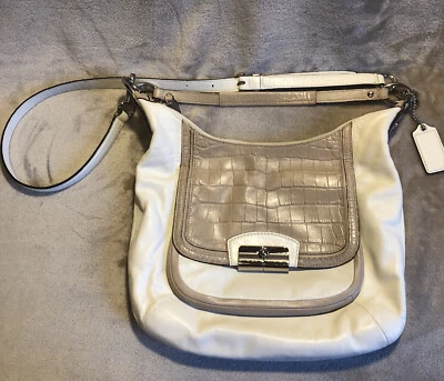 Bolso Cartera Hobo COACH Spectator Cuero KRISTIN Crema/Blanco F22509 Hombro Foto 1 de 4