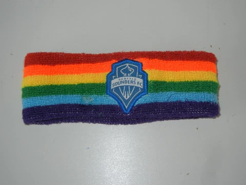 SEATTLE SOUNDERS FC x STARBUCKS Rainbow MLS SOCCER PRIDE HEADBAND Lgtb Flag Gym Cover