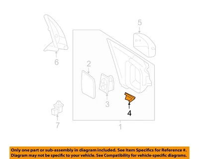 Conjunto de luces espejos retrovisores exteriores para puerta delantera 5F9Z13B375AA Ford OEM 05-07 Quinientos Foto 1 de 2