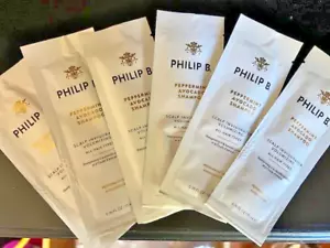 NEW Set of 6 Philip B Peppermint & Avocado Volumizing Shampoo 0.36 TRAVEL SIZE - Picture 1 of 3