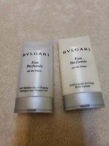 Bvlgari Eau Parfumee au the blanc Italy Shampoo and Shower Gel 1 oz + BODY LOTIO - Picture 1 of 4