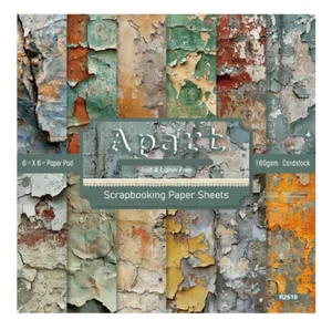 Peeling Paint - Craft Paper - 12 Sheets - 6"x6" - 160gsm - Scrapbooking - Picture 1 of 4