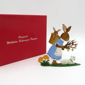 Wilhelm Schweizer stehende flache Figur 2012 Zeit zum Teilen handbemalt Zinn - Bild 1 von 9
