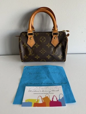 Mini Bolso de Mano Louis Vuitton Speedy HL Cuero Marrón Foto 1 de 4