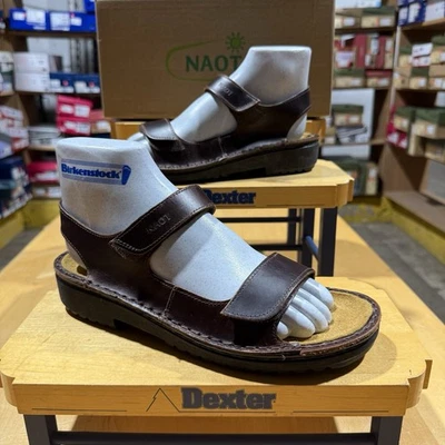 Sandálias femininas de couro Naot Karenna tamanho ajustável 38 EUA 8 novas em folha biqueira aberta - Imagem 1 de 4