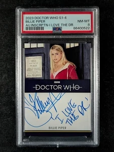2023 Doctor Who S1-4 BILLIE PIPER As ROSE TYLER On Card Auto Inscription PSA 8 - Picture 1 of 3