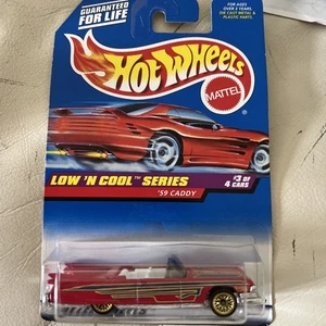 Hot Wheels Low 'N Cool Series '59 Caddy #699 * RUEDAS WSP DORADAS * VINTAGE 1997 * - Imagen 1 de 2