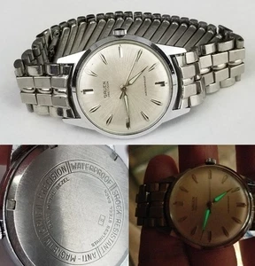 Vintage Gruen Precision Herrenuhr wasserdicht 60er Jahre leuchten SCHÖN & FUNKTIONSTÜCHTIG - Bild 1 von 11