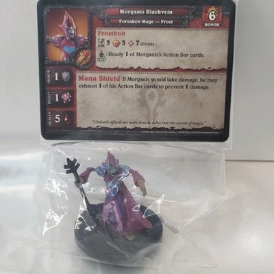 Juego básico de 3 cartas coleccionables Morganis Blackvein de miniaturas de World of Warcraft Foto 1 de 4