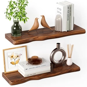 Floating Shelves for Wall Rustic Farmhouse 24 Inch Floating Shelf Bathroom Wo... - Picture 1 of 9