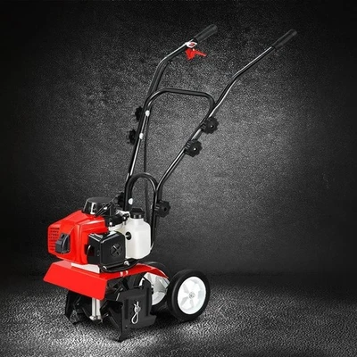 88CC Garden Rotary Tiller Cultivator, 400mm Wide Petrol Soil Scarifier with 4 Bl - image 1 of 4
