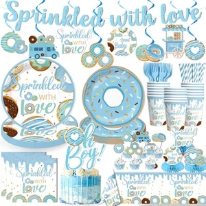 Baby Sprinkle Decorations for Boy with Cake Topper, Sprinkle with Love,Severs 25 - Picture 1 of 7