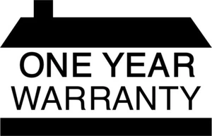 One Year Warranty Symbol 1 Color Window Wall Vinyl Decal Sticker - Picture 1 of 5