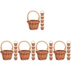  30 Pcs Mini Accessory Tiny Woven Basket Toy Wedding Decor Miss Room Candy