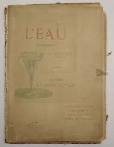 Libro Antico book L' EAU par AUGUSTO SEZANNE 1889 23 COMPOSITIONS 14 INCISIONI - Foto 1 di 22