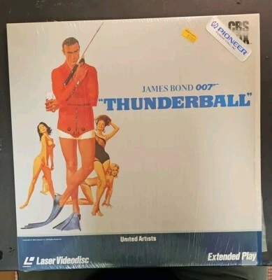 Thunderball Laserdisc 2LD EX/NM CBS Fox UA Sean Connery James Bond 007  - Image 1 of 4