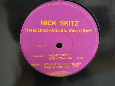 NICK SKITZ - "HEADCHECK - ATLANTIS" (DEEP BLUE) DINKY RECORDS (AUSTRALIA) 2000 - Image 1 of 2