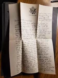 APO 17508 1255th ENGINEERING COMBAT Bn 1944 Censored WWII Army Cover w/ letter - Picture 1 of 3